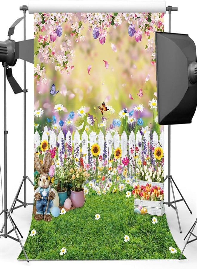 BUTEN Easter Backdrop Spring Garden Green Lawn Natural Scenery Photography Backdrop for Kids Adult Easter Theme Party Decorations Banner (5X7FT(59 x 82 inch)) - Image 5