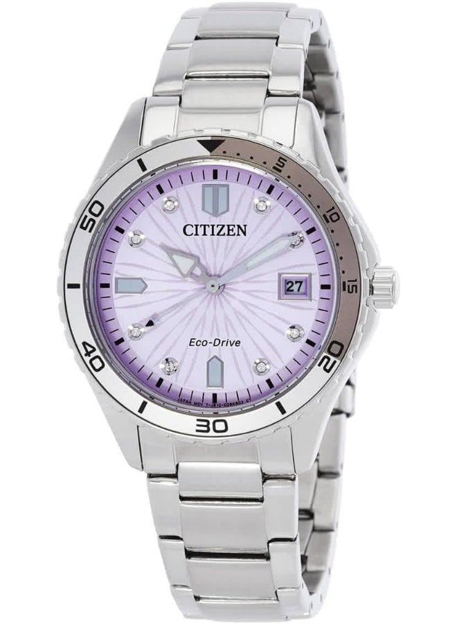 سيتيزن ساعة سيتيزن مارين ليدي إيكو درايف بقرص وردي فاتح للسيدات -