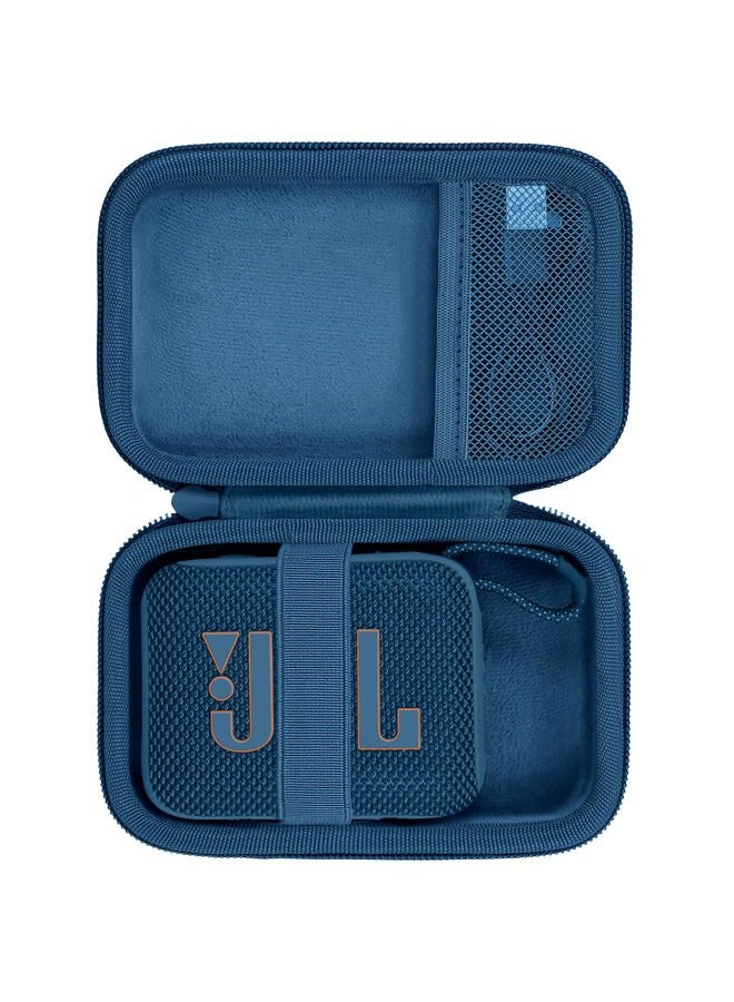 Co2Crea Hard Carrying Case Replacement for JBL GO3 GO 3 Portable Speaker (Black Case + Inside Blue) - Image 1