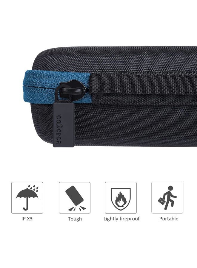 Co2Crea Hard Carrying Case Replacement for JBL GO3 GO 3 Portable Speaker (Black Case + Inside Blue) - Image 4