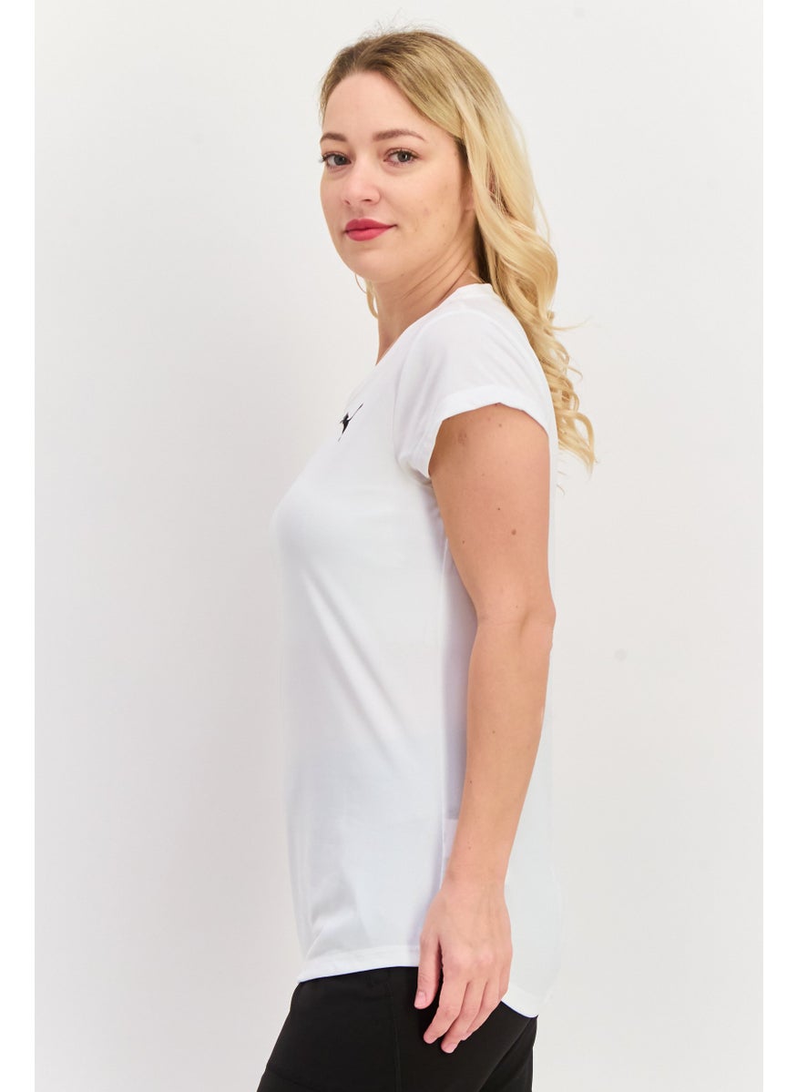 PUMA Women Sportswear Fit Short Sleeve Training Top, White  - Image 2