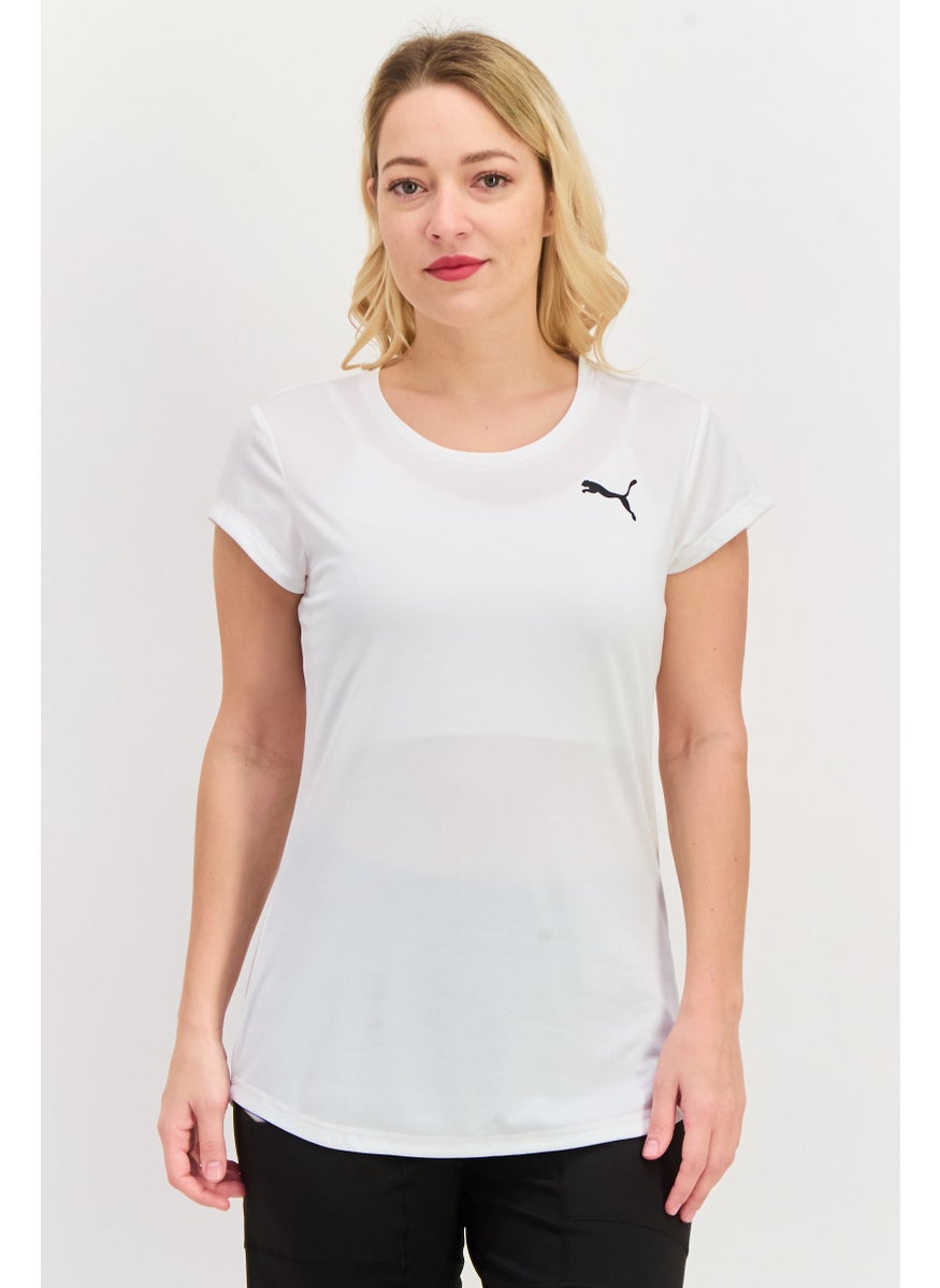 PUMA Women Sportswear Fit Short Sleeve Training Top, White  - Image 1