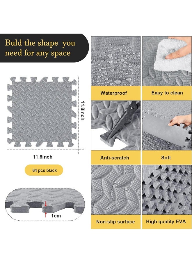 اسم المحتوى ناريلا 6/12/18/30/42/54/54 قطعة بلاط أرضيات من الإسفنج الرغوي لممارسة التمارين الرياضية EVA المتشابك لحماية سطح الأرض الواقي لصالة الألعاب الرياضية المنزلية، سجاد تمرين اللعب، سجاد تمرين التمرين السفلي (رم - Image 2