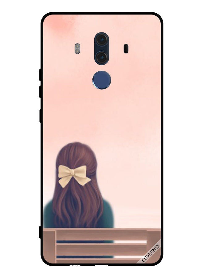 Covernex Protective Case Cover For Huawei Mate 10 Pro Lovely Girl Site On Bench - Image 1