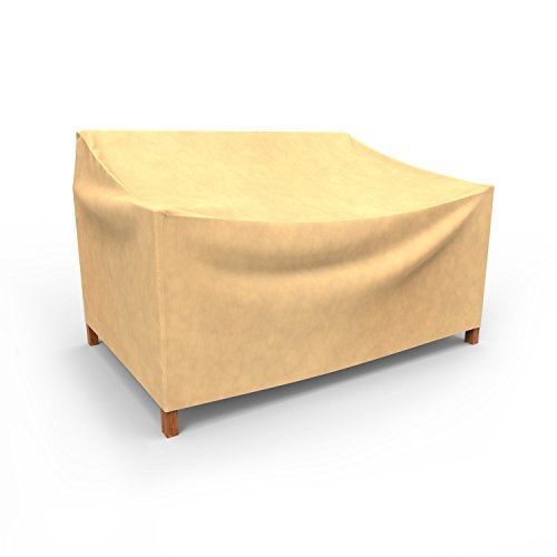 Budge All Seasons Patio Sofa Cover Lightweight, UV-Resistant, Small, Tan - Image 2