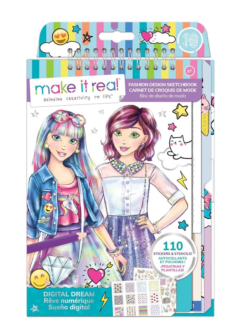 Make It Real Make It Real Fashion Design Sketchbook Digital Dream  - Image 1