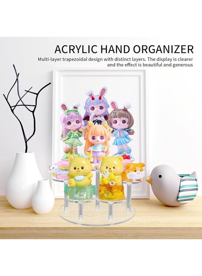 Arabest Acrylic Display Stand, 8-Tier Transparent Riser Shelf, Multi-Level Perfume Rack, Jewellery & Collectibles Display Stand - Image 5