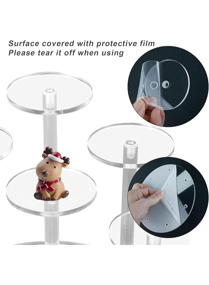 Arabest Acrylic Display Stand, 8-Tier Transparent Riser Shelf, Multi-Level Perfume Rack, Jewellery & Collectibles Display Stand - Image 3