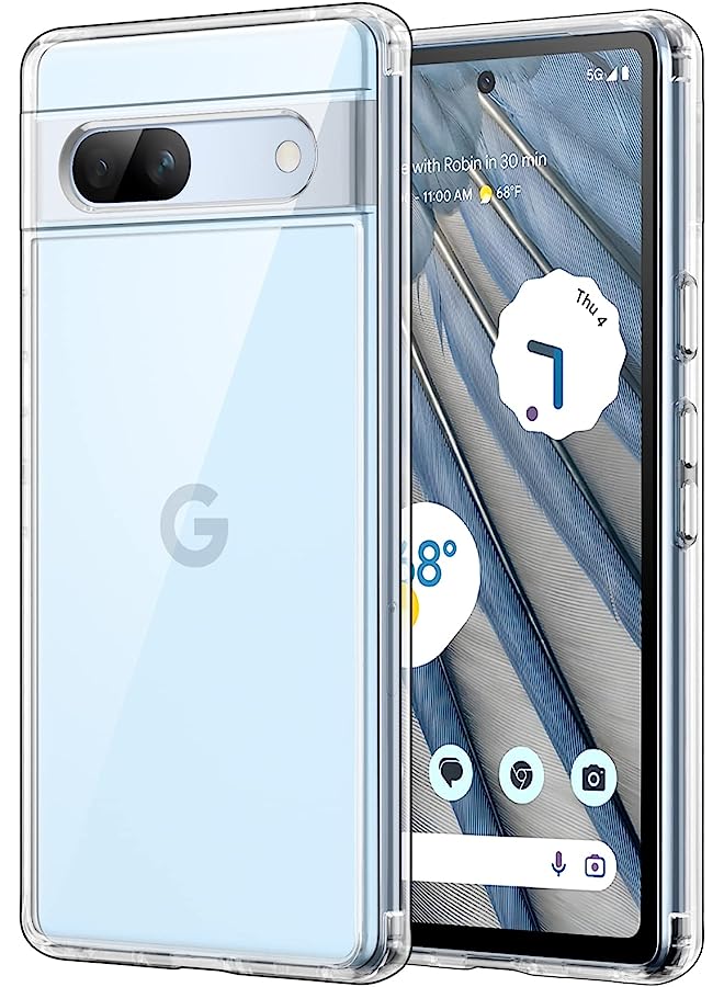 Jetech Case For Google Pixel 7A 6.1-Inch 2023, Non-Yellowing Shockproof Bumper Protective Phone Cover, Anti-Scratch Hard Pc Back (Clear) - Image 1