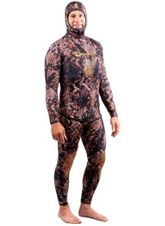 DYNAMICNORD DYNAMIC NORD SFS-5 FREE DIVE SUIT 5MM HOODED JACKET + PANT CAMO/BROWN  - Image 4