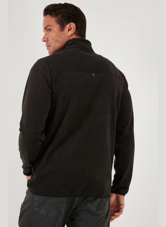 Buratti  Buratti Slim Fit Anti-Pilling Non-Flapping Batwing Collar Cold-Resistant Brushed Fleece Men's POLAR 5906001 for Men | Best Price UAE