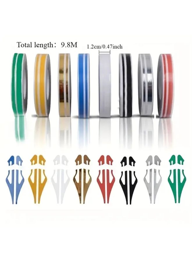 Red Car Styling Stripe Decal 12mm x 9800mm Vinyl Pinstripe Tape - Image 2