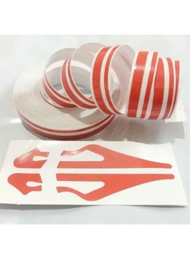 Red Car Styling Stripe Decal 12mm x 9800mm Vinyl Pinstripe Tape - Image 5