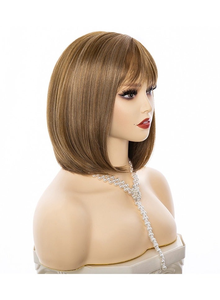 KUYING New Chemical Fiber Short Mechanism Wave Straight Hair with Full Bangs Fashion Women's Headwear - Image 2