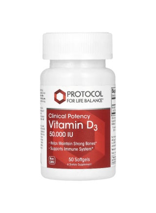 Protocol for Life Balance, Clinical Potency, Vitamin D3, 50,000 IU, 50 Softgels - pzsku/Z75E53A2DEB712DED91A6Z/45/_/1745236682/6c4646cf-6839-4b65-8d95-ec783324f1d0