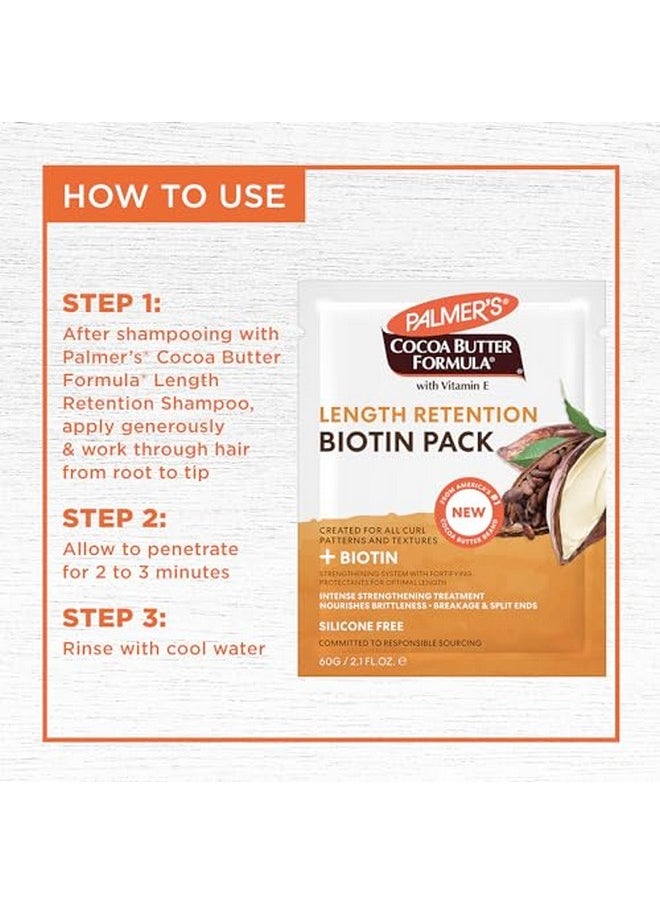 PALMER'S Cocoa Butter & Biotin Conditioner Pack For Hair Length Retention, Strengthening & Enhanced Shine 60Gm  - Image 5