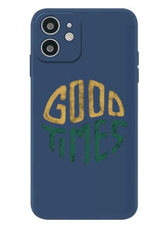 Theodor Protective Slim Fit Case Liquid Silicone Cover with Full Body Protection Anti-Scratch Shockproof Case For iPhone 12 Blue  - Good times copy  - Image 1