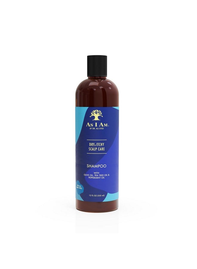 As I Am Dry & Itchy Scalp Care Shampoo - 12 ounce - Cleanses and moisturizes dry and itchy scalp - With Olive Oil, Tea Tree Oil & Peppermint Oil - Image 1