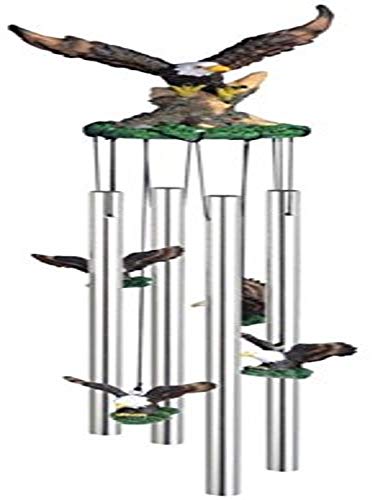 StealStreet SS-G-41272 Wind Chime Round Top Eagle Bird Hanging Garden Decoration Windchime - Image 5