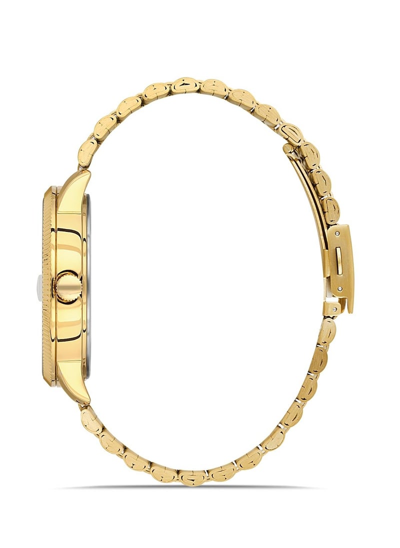 OMAX - Omax Men's Full Gold Luxury Wrist Watch, Watches for Men, Stainless Watches, Steel Band, Date Round Dial, Waterproof Watch, 1 Year Warranty - Image 1