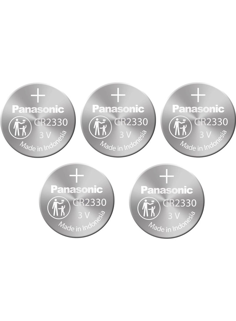 Panasonic 5-Pieces Panasonic CR2330 Lithium 3V Indonesia Batteries