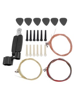 Guitar Accessory Kit String Pick Bridge Pin 3 in 1 Tool Replacement Set for Banjo ViolinM02283