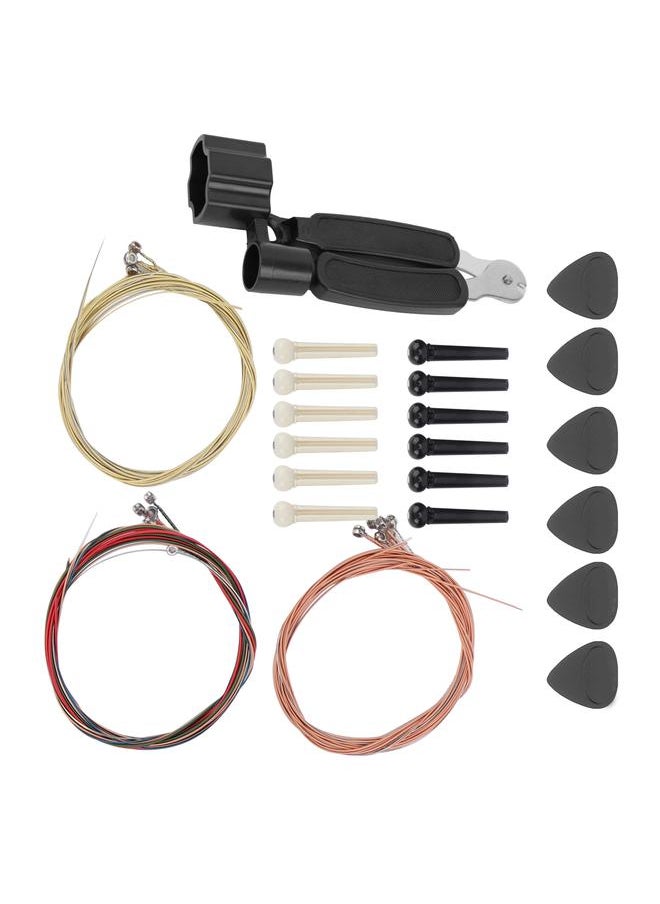 Thoraya - Guitar Accessory Kit String Pick Bridge Pin 3 in 1 Tool Replacement Set for Banjo ViolinM02283 - Image 1