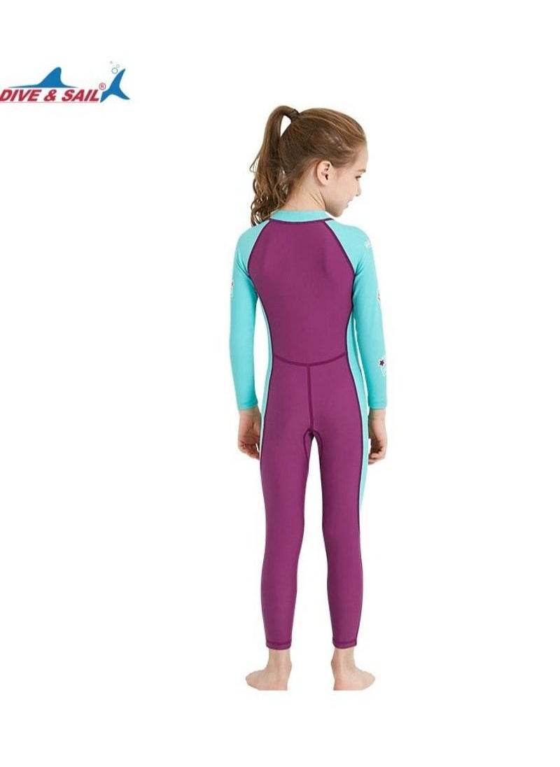 DIVE & SAIL & SAIL Sunscreen Quick drying Diving Suits Muslim Conservative Swimwear One Piece Swimsuit for Girl  - Image 2