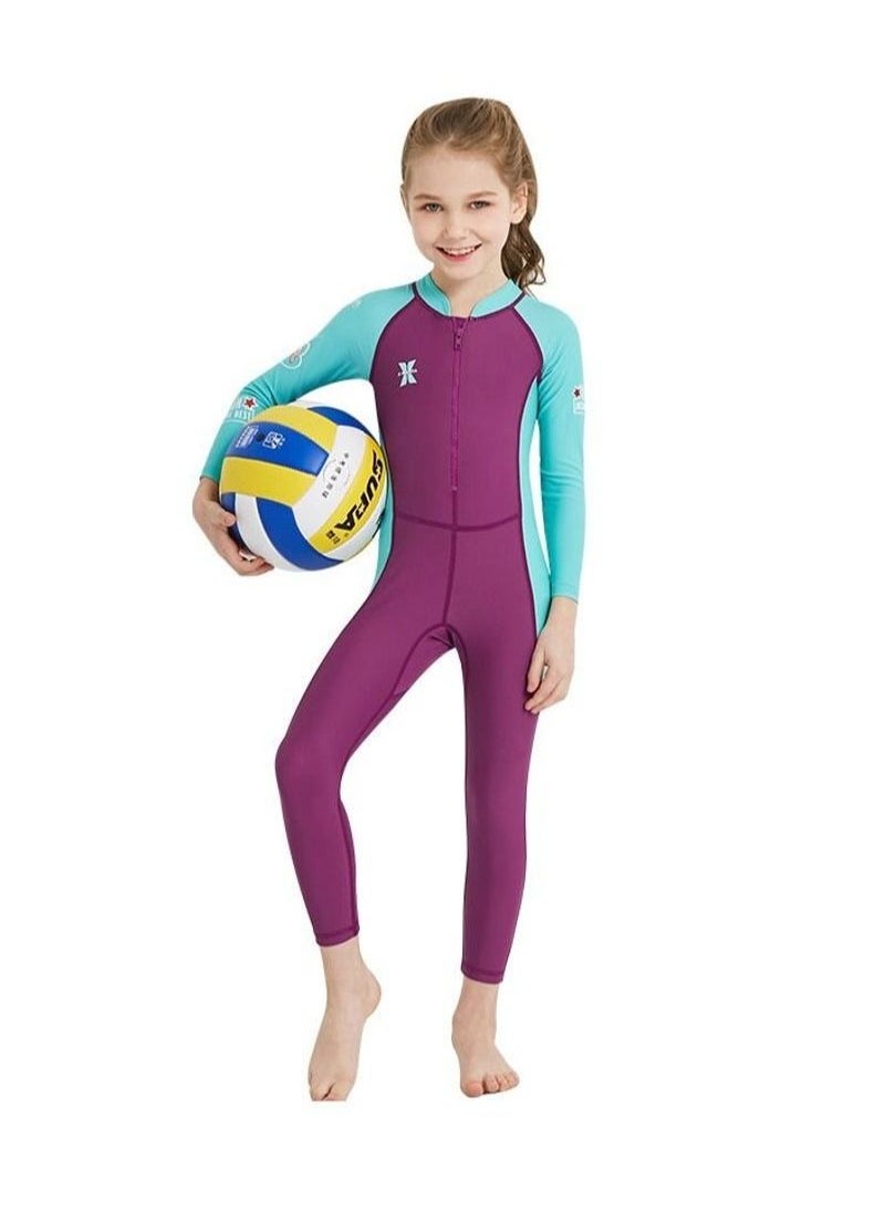 DIVE & SAIL & SAIL Sunscreen Quick drying Diving Suits Muslim Conservative Swimwear One Piece Swimsuit for Girl  - Image 1