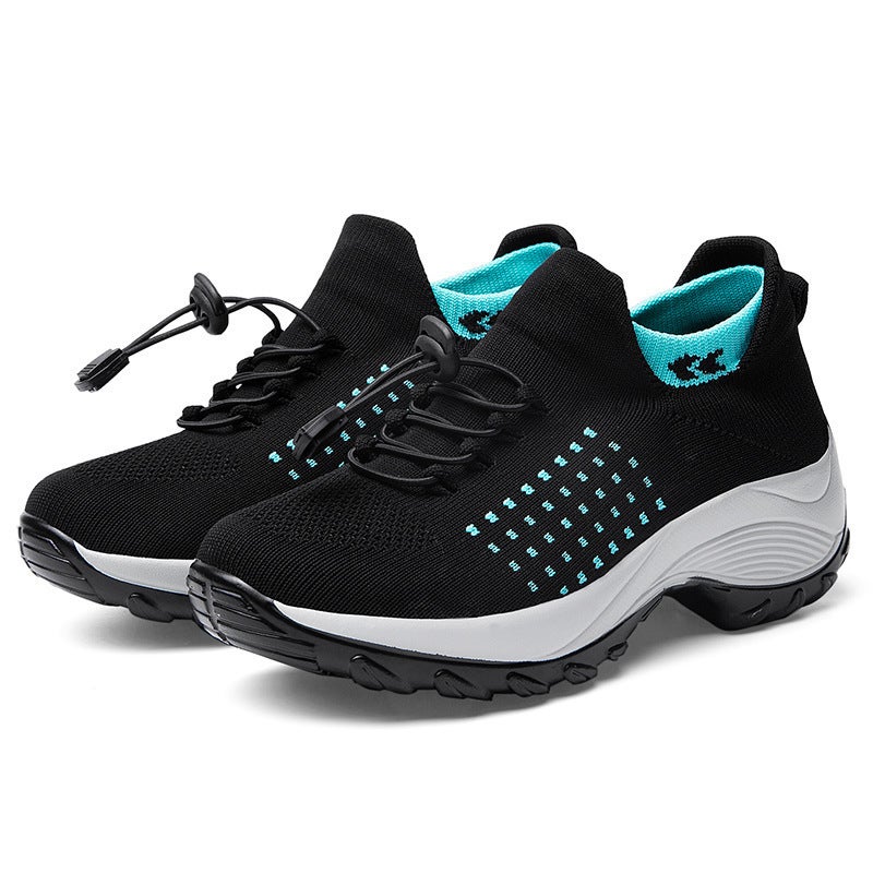 High-Elastic Flying Woven Shoes Lightweight Breathable Casual Design - Soft Comfy Fine Material Footwear for Women - Image 5