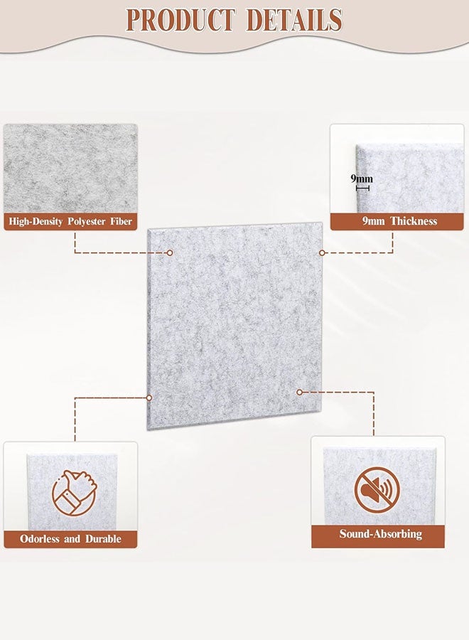 Large Cork Board 35.4"x23.6", 6-Pack Self-Adhesive Felt Wall Tiles with Colored Pushpins, Bulletin Board with Removable Self-Adhesive Strips, Pin Board Cork Boards for Walls Office Home - Image 3