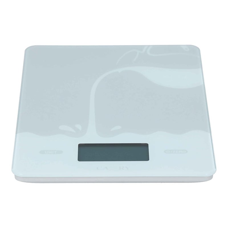 CAMRY Premium Grade Stainless Steel Plate Lightweight Rechargeable Kitchen Scale White EK9380HR - Image 1