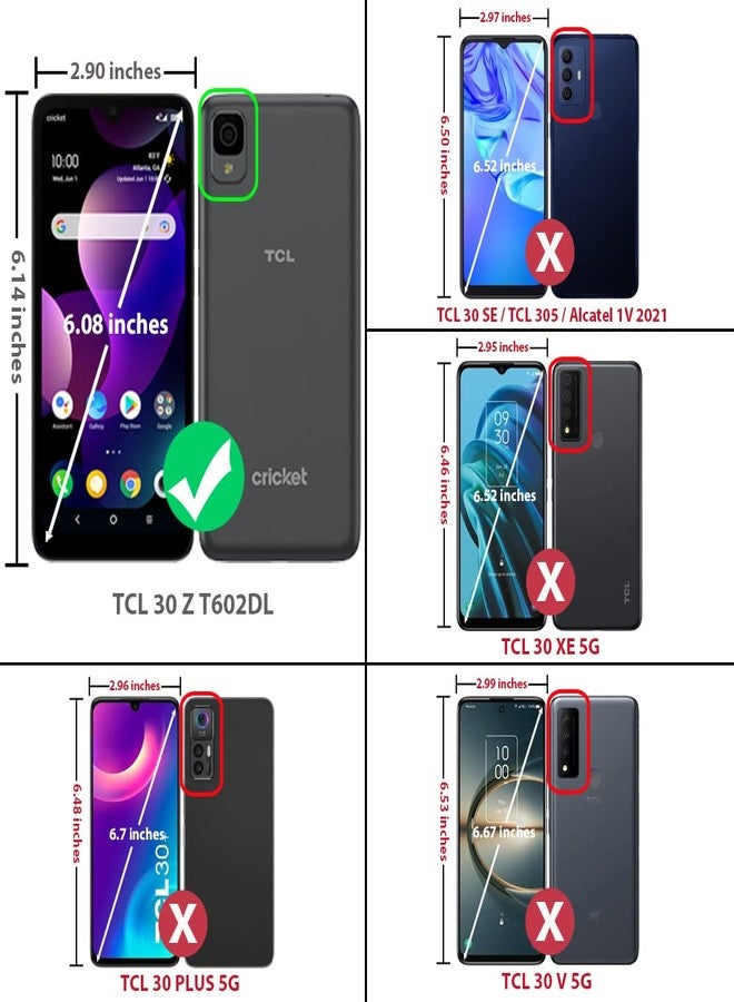 TJ's TJS for Alcatel TCL 30 Z T602DL Case, TCL 30 LE Case, with Tempered Glass Screen Protector, Dual Layer Hybrid Shockproof Drop Protection Impact Phone Case for TCL 30Z / TCL 30LE (Bouquet) - Image 2