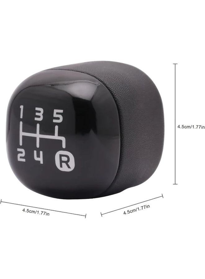 Car Shift Knob Gear Head 5 Speed Shift Lever For Fiat Panda 2012 Model ABS Material Black Car Interior Accessories Gear Shift Dust Cover - Image 2
