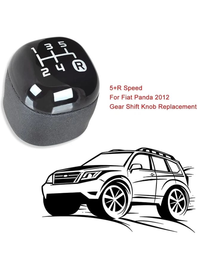 Car Shift Knob Gear Head 5 Speed Shift Lever For Fiat Panda 2012 Model ABS Material Black Car Interior Accessories Gear Shift Dust Cover - Image 1