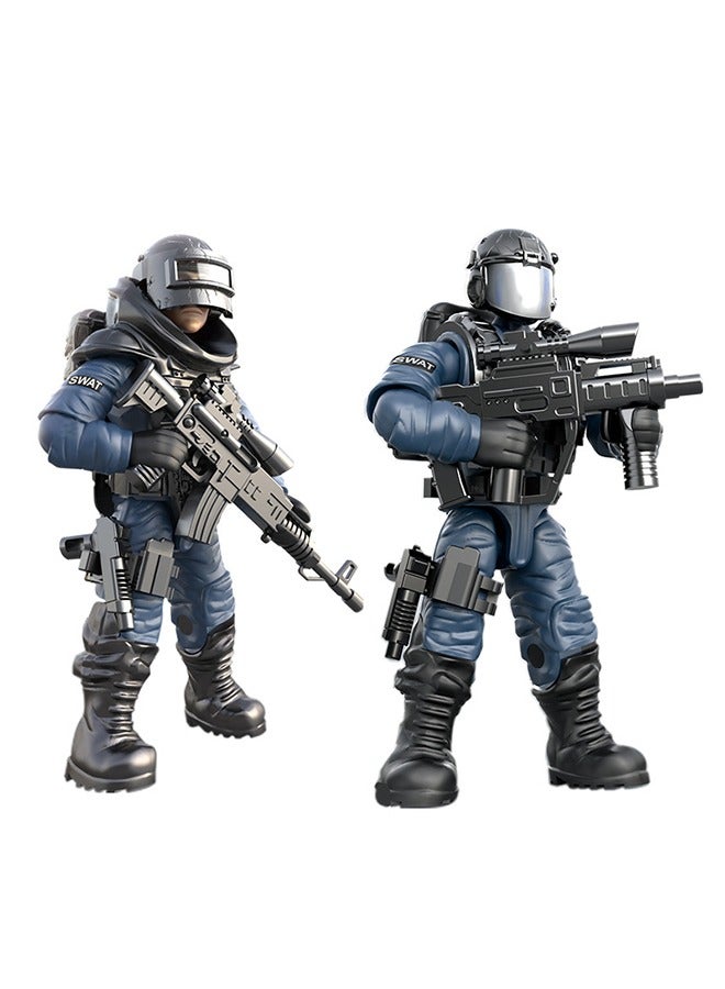 GROIC 8 PCS City Police Action Mini-Figures with Multiple Accessories,Building Kit for Kids STEM Building Toys Building Blocks Toys - Image 5