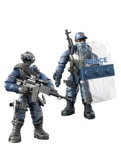 GROIC 8 PCS City Police Action Mini-Figures with Multiple Accessories,Building Kit for Kids STEM Building Toys Building Blocks Toys  - Image 2