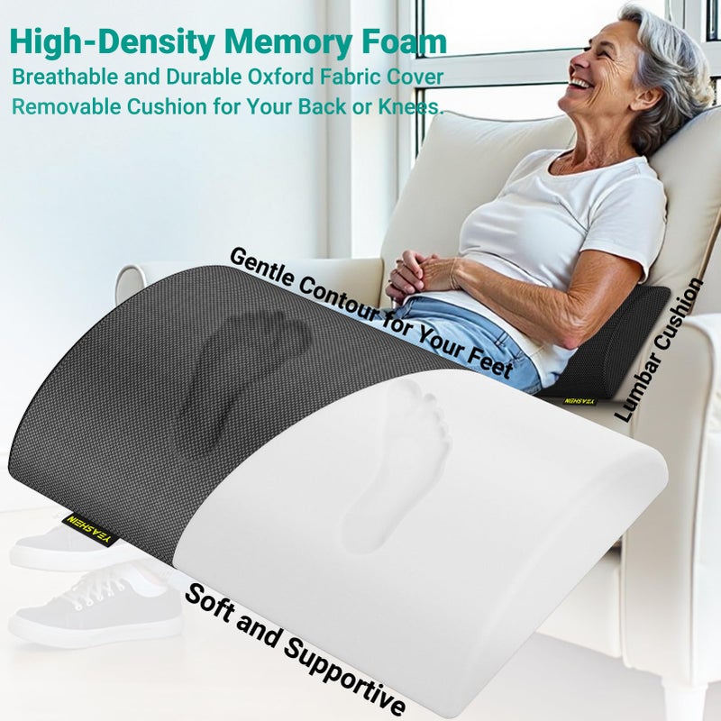 YEASHEIN Adjustable Foot Rest for Under Desk at Work, Ergonomic Under Desk Footrest with 6 Positions, Foot Stools for Under Office Desk Chair, Leg Rest for Home, Car, Computer, Gaming Accessories - Image 3