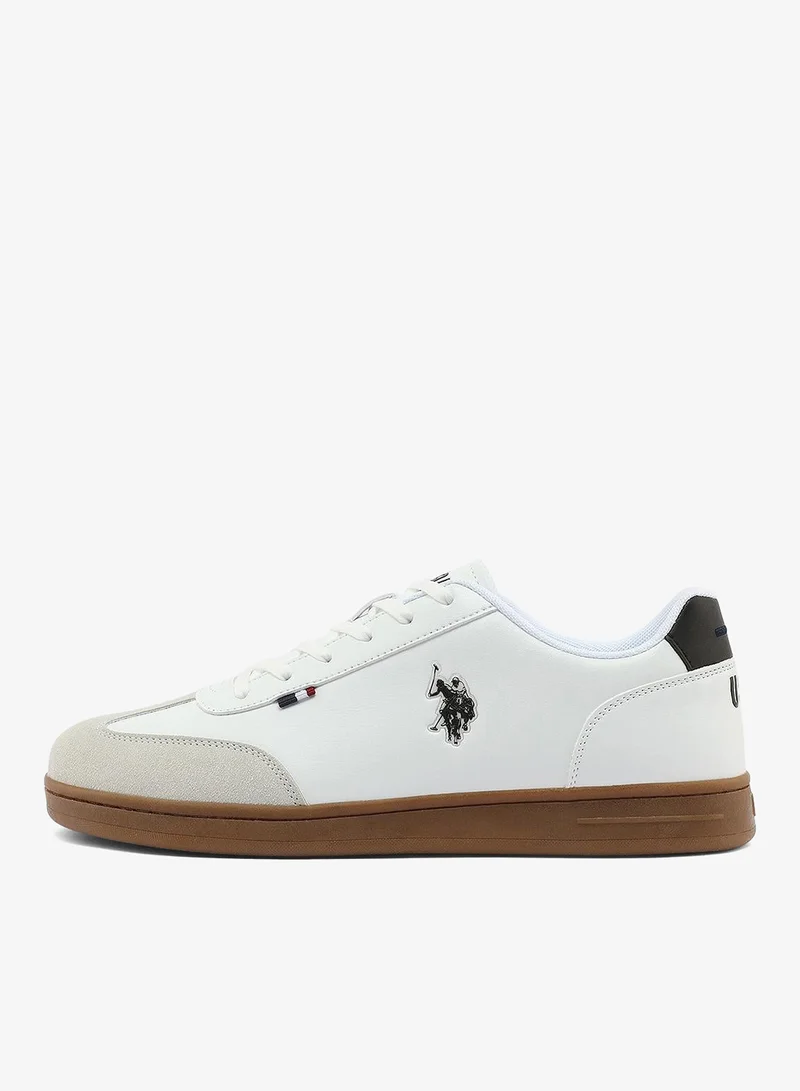 U.S. Polo Assn. white Men's White Sneakers - Lightweight, Breathable and Comfortable Shoes for Men | Best Price UAE