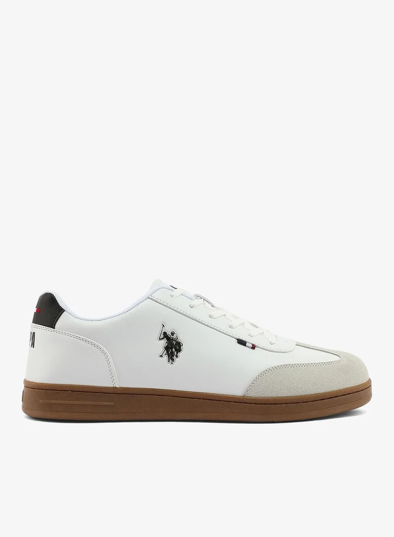 يو اس بولو اسن أحذية رياضية بيضاء رجالية خفيفة ومريحة