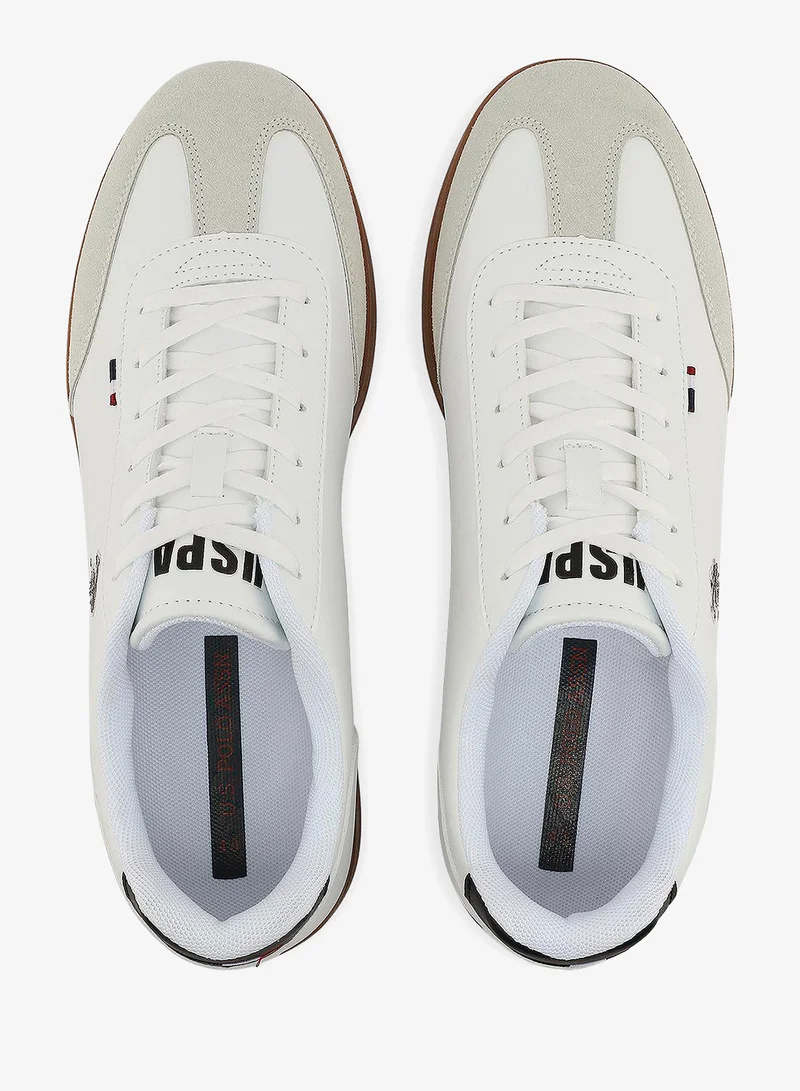 U.S. Polo Assn. white Men's White Sneakers - Lightweight, Breathable and Comfortable Shoes for Men | Best Price UAE