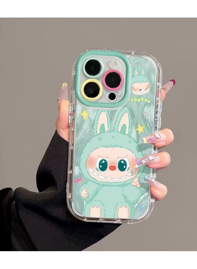 عام غطاء أكريليك كامل التغطية على طراز لابوبو المليء بالمرح لآيفون 16 بلس - تصميم مرح للنساء. - Image 2