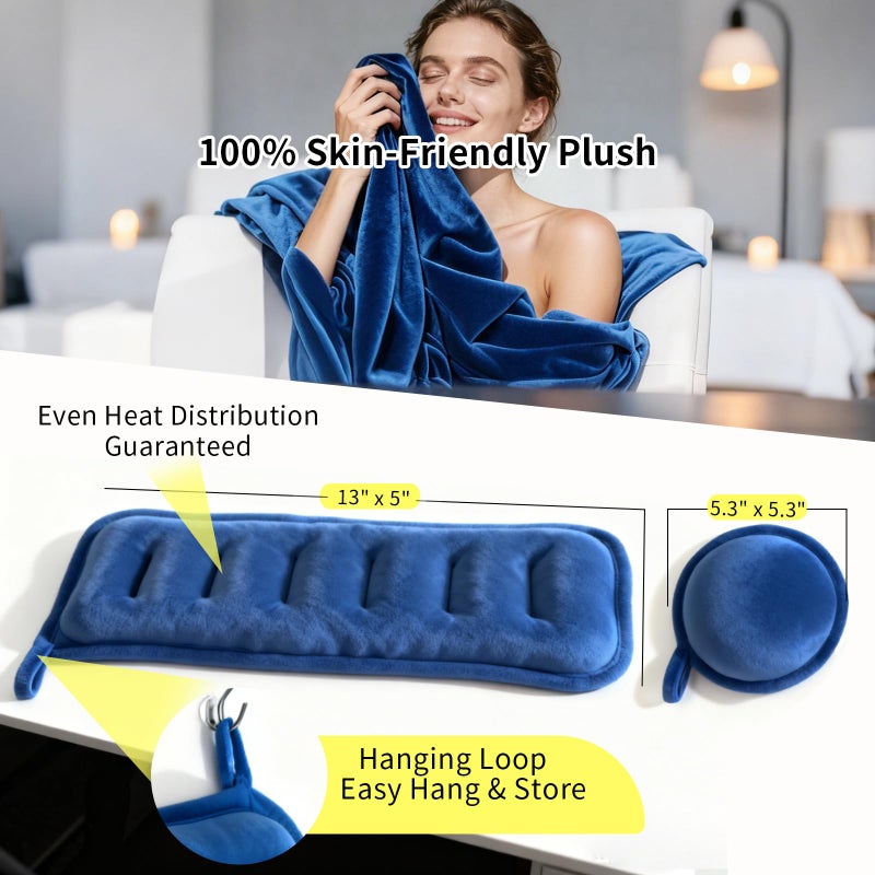 uncn Small Microwave Heating Pad Rice Hot Pack with Moist Warm Compress Packs Microwavable for Pain Relief Reusable Bean Bag Compresas Calientes Secented and Unscented Pack of 4 - Image 5