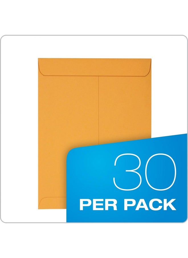 Columbian 9 X 12 Catalog Envelopes With Self Seal Closure 28 Lb Brown Kraft For Mailing Flat Letter Size Documents Or Photos 30 Per Pack (Colo401)  - Image 4