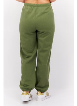 ESPRIT Women Brand Logo Joggers Pants, Olive  - Image 3