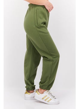 ESPRIT Women Brand Logo Joggers Pants, Olive  - Image 4