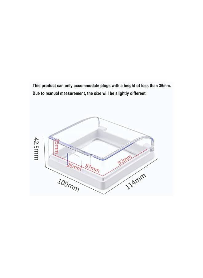 promass Wall Switch Socket Waterproof Cover, Dustproof Box Splash-Proof Box Wall Light Switch Socket Protection Box, Plastic Transparent, 2 Pcs - Image 5