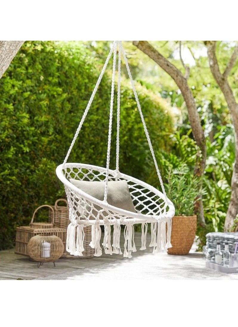 DubaiGallery Hammock Handmade Knitted Garden Bedroom Balcony Dormitory Outdoor Kids Swing Bed Adult Swings Hanging Hammock Chair  - Image 1
