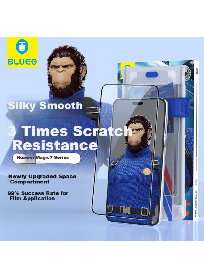 Blueo Blue Gorilla Suitable For Honor Magic7Pro Phone Film, Magic7Pro Tempered Glass Film Crystal Clear High Definition Anti-Drop Wear-Resistant Phone Screen Protector - Image 1