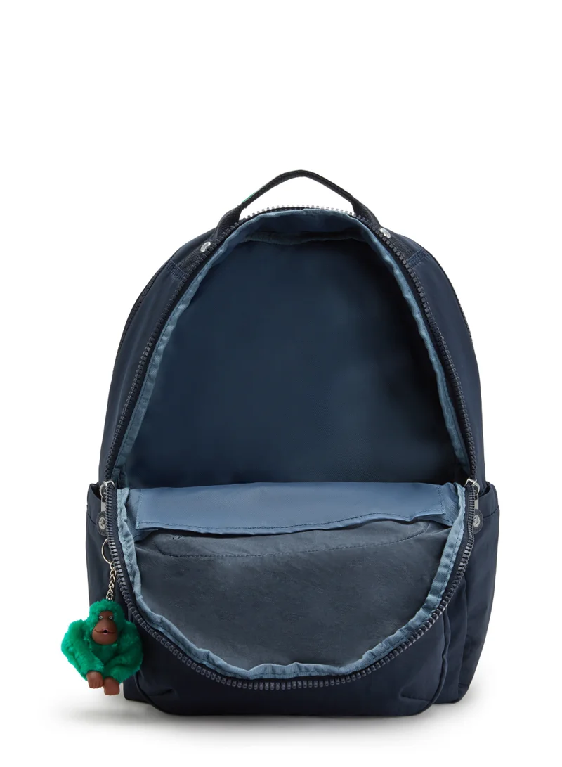 kipling Seoul Lap Large backpack (with laptop compartment) Blue Green Bl-I4275CD7